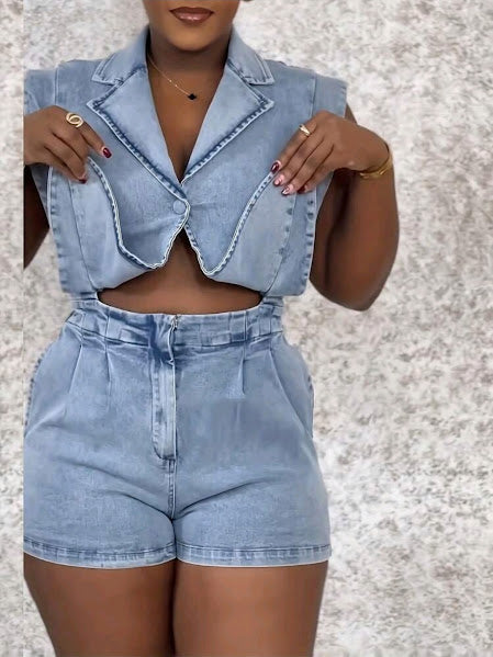 Jean Denim Dime Romper