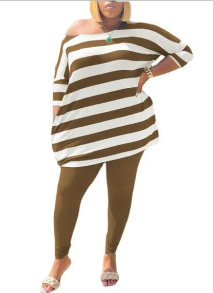 Everyday Klass Striped Tunic Set