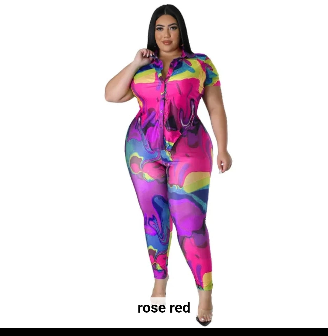 Color Burst Two-Piece Set